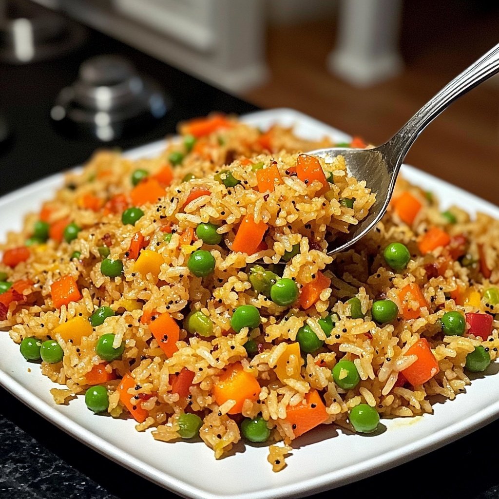 Simple Veggie Fried Rice Lunch