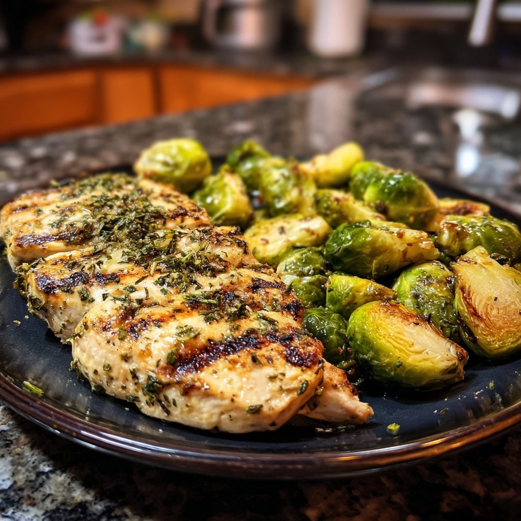Healthy Chicken With Roasted Brussels Sprouts