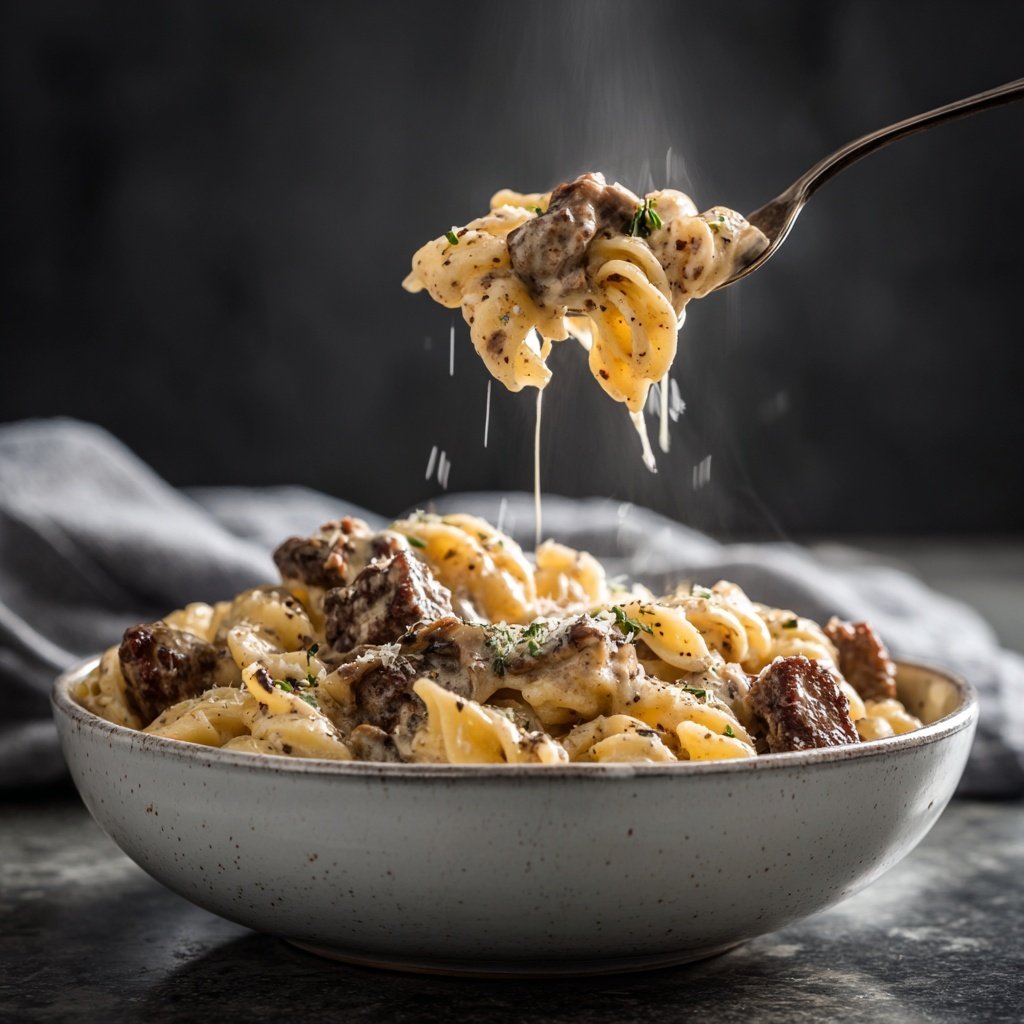 Creamy Beef And Mushroom Pasta