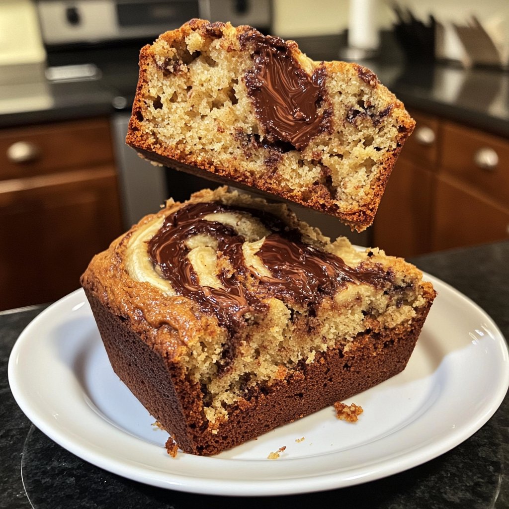 Banana Bread with Nutella Swirl Recipe