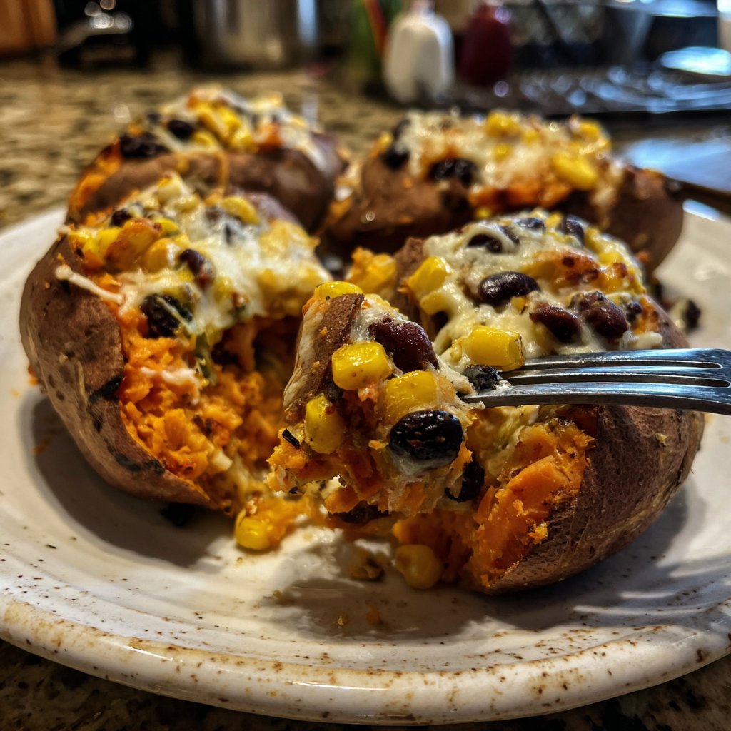 Valentine Dinner Stuffed Sweet Potatoes