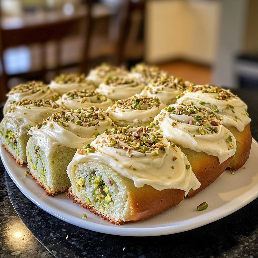 Perfect Pistachio Rolls with Cream Cheese Frosting