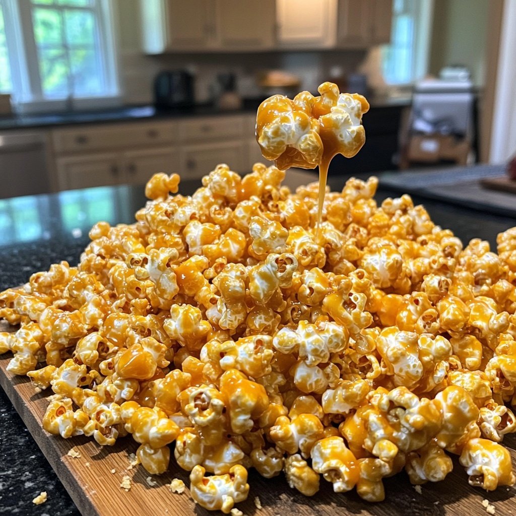 Quick Caramel Corn with Sweetened Condensed Milk
