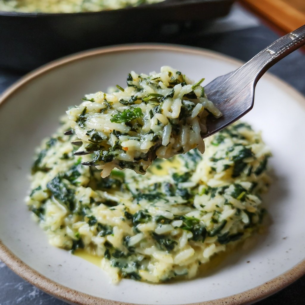 Creamy Lemon Spinach Rice