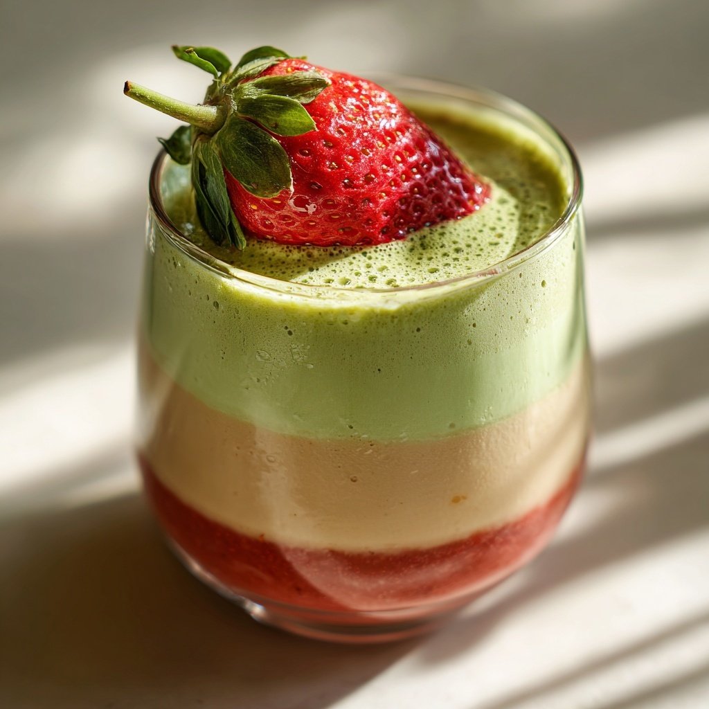Iced Strawberry Matcha Latte Recipe