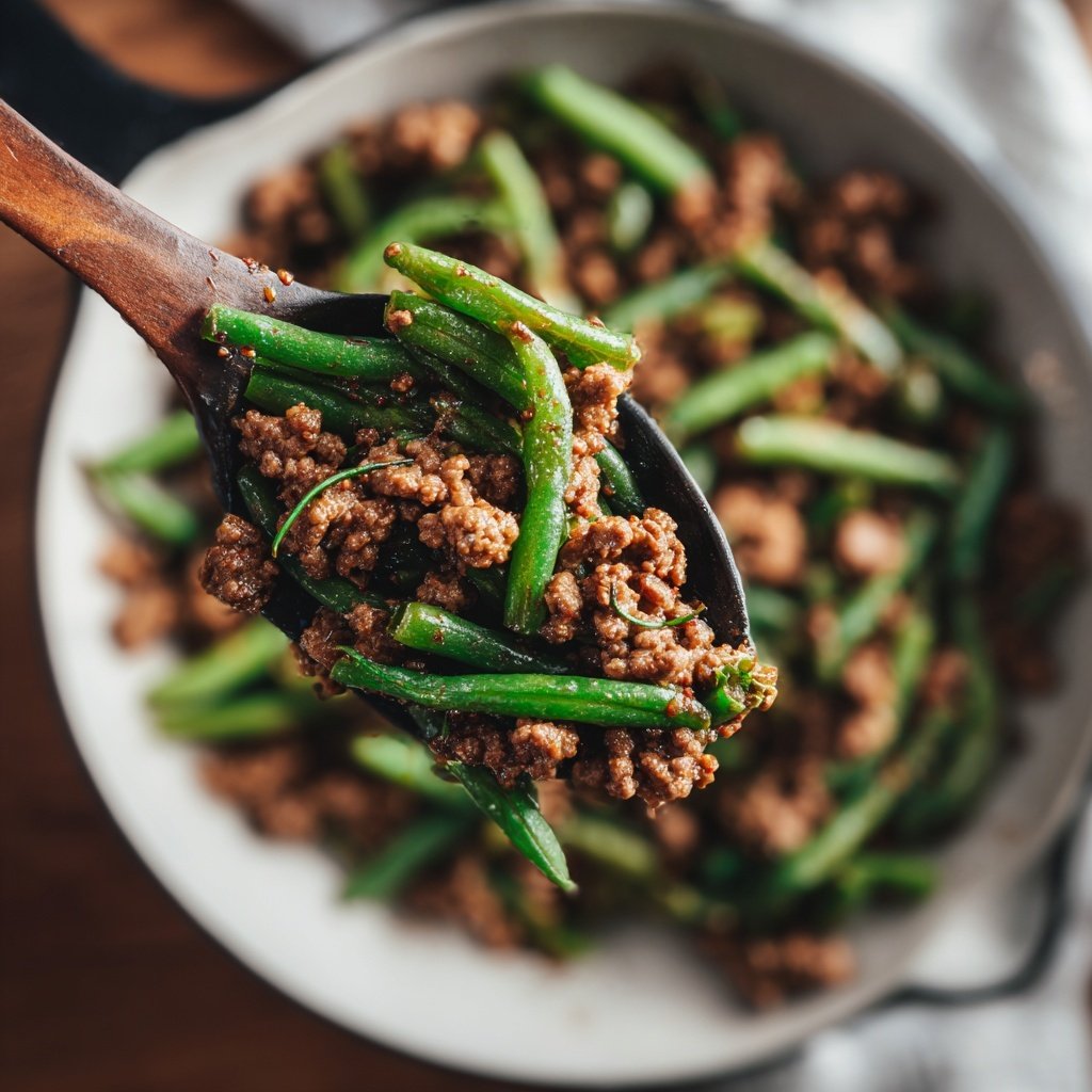 Ground Beef And Green Bean Skillet