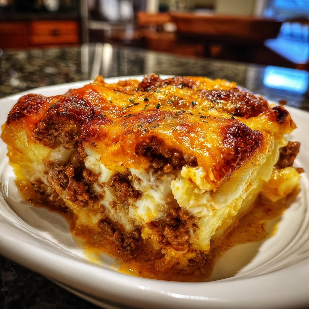 Baked Ground Beef And Potato Casserole